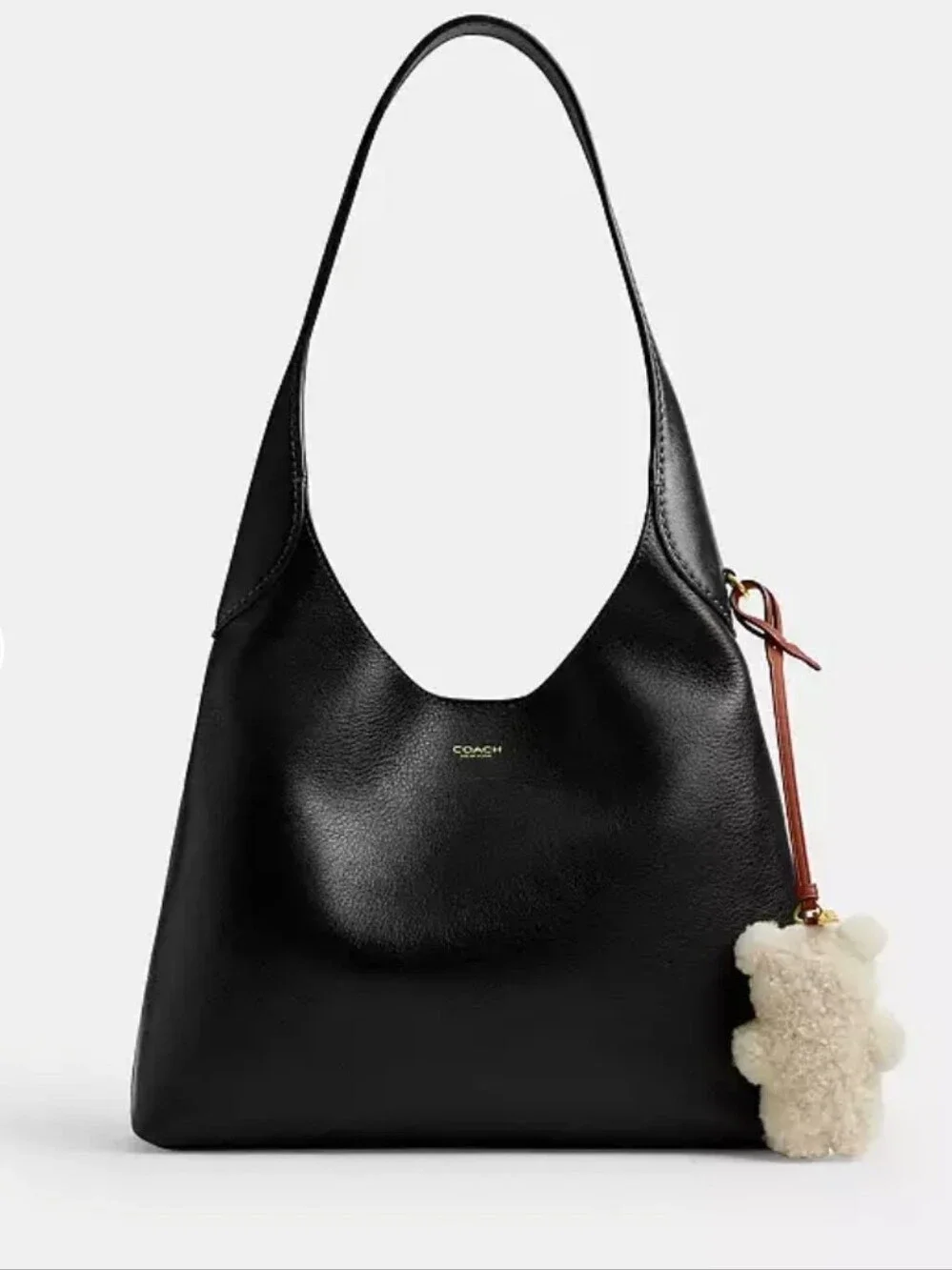 Coach Bear Puffy Bag Charm in Shearling
